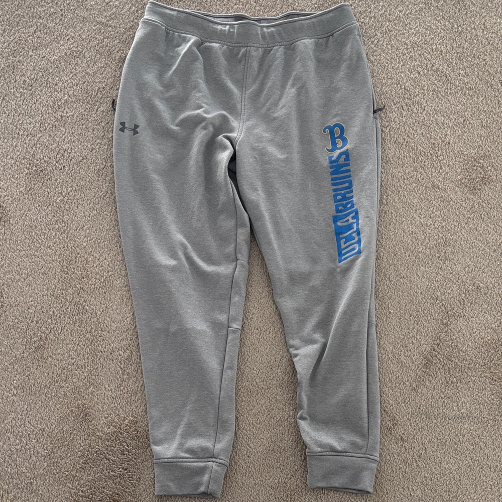 Under Armour Gray Sweatpants with Blue UCLA Bruins Logo